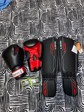 ProForce Boxing Gloves and Century Shin Guards and Hand Wrap - NWT